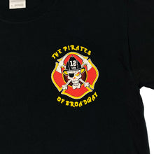Load image into Gallery viewer, THE PIRATES OF BROADWAY Firefighter Spellout Souvenir Graphic T-Shirt