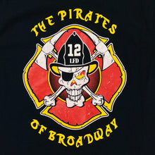 Load image into Gallery viewer, THE PIRATES OF BROADWAY Firefighter Spellout Souvenir Graphic T-Shirt