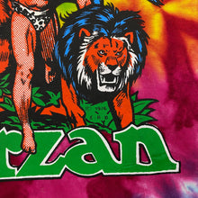 Load image into Gallery viewer, TARZAN (1976) Cartoon Animal Graphic Spellout Tie Dye T-Shirt