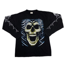 Load image into Gallery viewer, Gothic Fantasy Horror Tribal Skull Graphic Long Sleeve T-Shirt