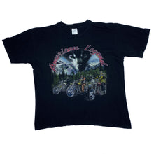 Load image into Gallery viewer, American T-Shirt AMERICAN LEGEND Biker Wolf Spellout Graphic T-Shirt