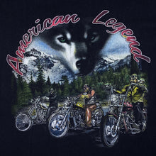 Load image into Gallery viewer, American T-Shirt AMERICAN LEGEND Biker Wolf Spellout Graphic T-Shirt