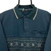 Load image into Gallery viewer, GUV'NORS Patterned Panel Grandad Collared Sweatshirt