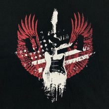 Load image into Gallery viewer, USA Patriotic Guitar Flag Spellout Graphic T-Shirt