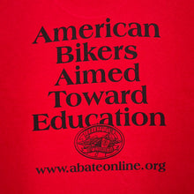 Load image into Gallery viewer, ABATE OF INDIANA “Spread Your Wings” Biker Souvenir Spellout Graphic T-Shirt