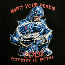 Load image into Gallery viewer, BANG YOUR HEAD (2001) “Odyssey In Metal” Heavy Metal Band Festival Lineup T-Shirt