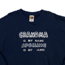 Load image into Gallery viewer, GRANDMA IS MY NAME SPOILING IS MY GAME! Embroidered Crewneck Sweatshirt