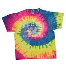 Load image into Gallery viewer, MYRTLE BEACH “South Carolina” Graphic Souvenir Multi Colour Rainbow Tie Dye T-Shirt