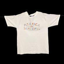 Load image into Gallery viewer, AMERICA THE BEAUTIFUL Floral Spellout Souvenir Graphic Single Stitch T-Shirt