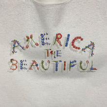 Load image into Gallery viewer, AMERICA THE BEAUTIFUL Floral Spellout Souvenir Graphic Single Stitch T-Shirt