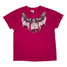 Load image into Gallery viewer, HANES BEEFY Native American Feather Souvenir Graphic Rolled Sleeve Single Stitch T-Shirt