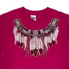 Load image into Gallery viewer, HANES BEEFY Native American Feather Souvenir Graphic Rolled Sleeve Single Stitch T-Shirt