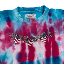 Load image into Gallery viewer, SANTEE HVYWT USA Flag Bunting Graphic Heavyweight Cotton Tie Dye Sweatshirt