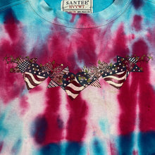 Load image into Gallery viewer, SANTEE HVYWT USA Flag Bunting Graphic Heavyweight Cotton Tie Dye Sweatshirt