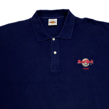 Load image into Gallery viewer, Vintage Hard Rock Cafe “Rome” Embroidered Souvenir Logo Navy Blue Polo Shirt