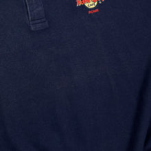 Load image into Gallery viewer, Vintage Hard Rock Cafe “Rome” Embroidered Souvenir Logo Navy Blue Polo Shirt