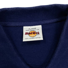 Load image into Gallery viewer, Vintage Hard Rock Cafe “Rome” Embroidered Souvenir Logo Navy Blue Polo Shirt