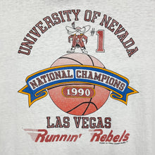 Load image into Gallery viewer, NCAA University Of Nevada Las Vegas RUNNIN’ REBELS (1990) College Sports Single Stitch T-Shirt