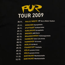 Load image into Gallery viewer, Pur “Tour 2009” Graphic Spellout German Pop Rock Band Black T-Shirt