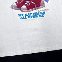 Load image into Gallery viewer, Screen Stars MY CAT WALKS ALL OVER ME Kitten Pet Animal Novelty Graphic T-Shirt