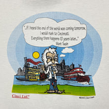 Load image into Gallery viewer, MARK TWAIN (1995) Cinci Ltd. Cartoon Caricature Graphic T-Shirt