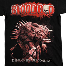 Load image into Gallery viewer, Bloodgod “Debauchery Dragonbeast” Death Heavy Metal Band Black T-Shirt