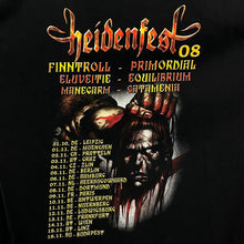 Load image into Gallery viewer, HEIDENFEST (2008) Graphic Black Death Heavy Metal Band Lineup T-Shirt