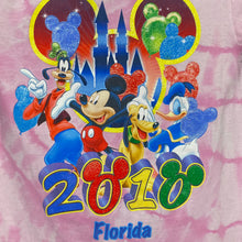 Load image into Gallery viewer, DISNEY “Florida 2010” Character Souvenir Graphic Tie Dye T-Shirt