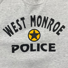 Load image into Gallery viewer, Hanes WEST MONROE POLICE Graphic Logo Spellout Single Stitch T-Shirt