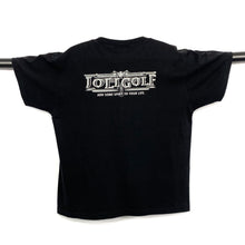 Load image into Gallery viewer, Joligolf PLAY NOW PAY LATER Gothic Skull Spellout Graphic T-Shirt