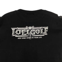 Load image into Gallery viewer, Joligolf PLAY NOW PAY LATER Gothic Skull Spellout Graphic T-Shirt