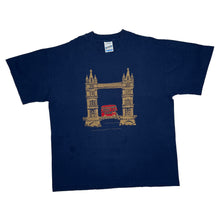 Load image into Gallery viewer, Screen Stars LONDON Tower Bridge Bus Souvenir Graphic Single Stitch T-Shirt