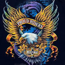 Load image into Gallery viewer, ROCK EAGLE (1997) “Proud Riders” Biker Eagle Spellout Graphic T-Shirt Vest