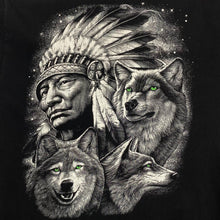 Load image into Gallery viewer, Vintage Native American Wolf Dream Catcher Nature Graphic T-Shirt
