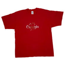 Load image into Gallery viewer, CANADA Embroidered Maple Leaf Spellout Souvenir T-Shirt