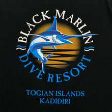 Load image into Gallery viewer, BLACK MARLIN DIVE RESORT “Togian Islands Kadidir” Souvenir Graphic T-Shirt