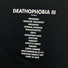 Load image into Gallery viewer, Screen Stars (1995) DEATHOPHOBIA III Death Doom Heavy Metal Compilation Band Single Stitch T-Shirt