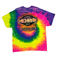 Load image into Gallery viewer, MICHIGAN RACING 2017 “As Real As It Gets” Motorsports Graphic Tie Dye T-Shirt
