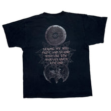 Load image into Gallery viewer, WOLFCHANT “Strong We Will” Graphic Spellout Viking Black Heavy Metal Band T-Shirt
