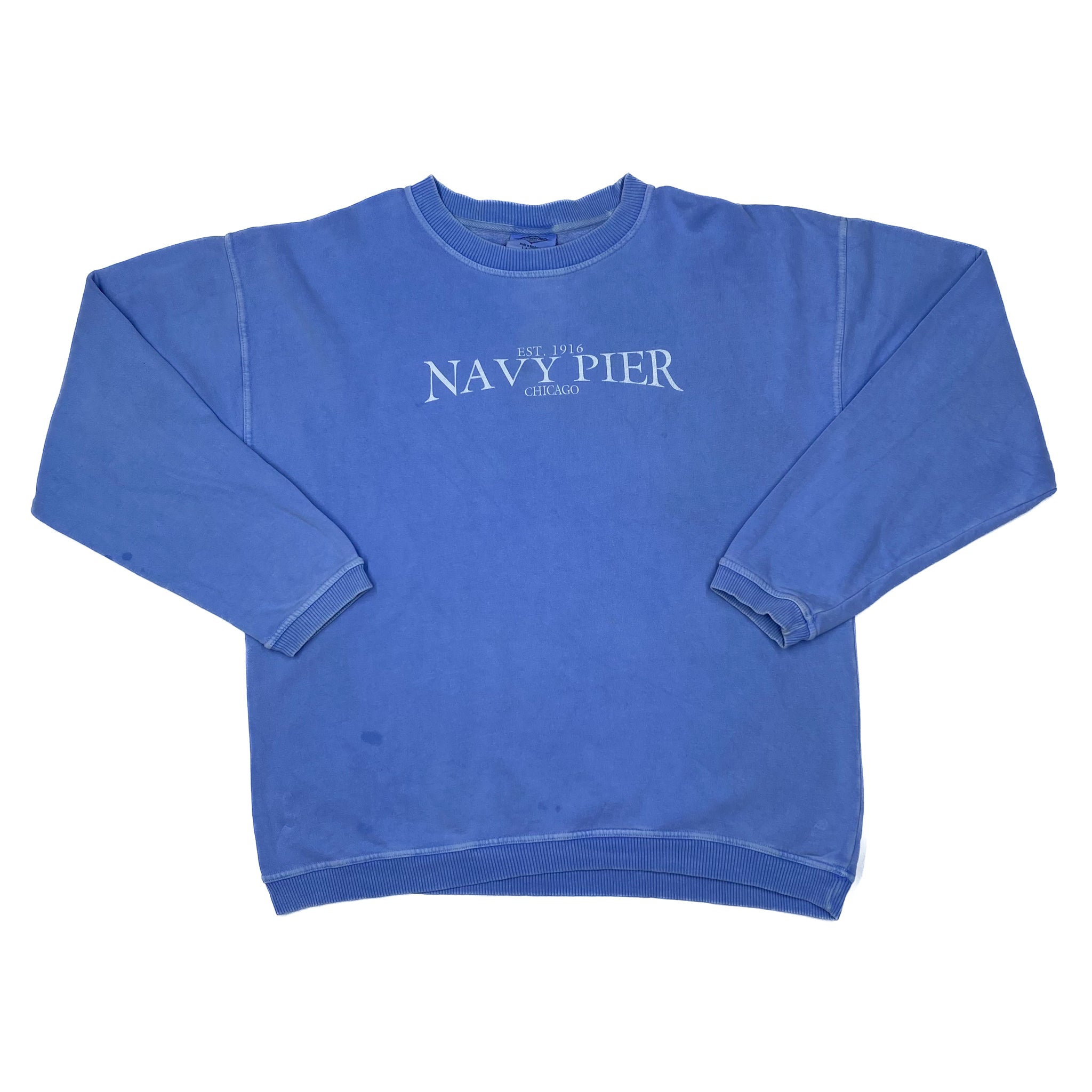 NAVY PIER “Chicago” Souvenir Spellout Graphic Crewneck Sweatshirt – George  Worgan VTG