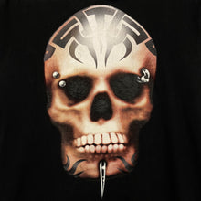 Load image into Gallery viewer, Gothic Tribal Tattoo Skull Graphic Faded T-Shirt
