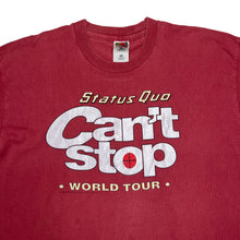 Load image into Gallery viewer, Vintage STATUS QUO (1996) “Can’t Stop World Tour” Pop Rock Band Single Stitch T-Shirt