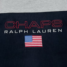 Load image into Gallery viewer, CHAPS RALPH LAUREN Embroidered Flag Logo Spellout Colour Block Ringer T-Shirt