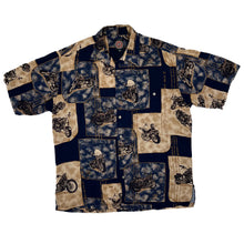 Load image into Gallery viewer, HARLEY DAVIDSON Made In USA Biker All-Over Print Viscose Shirt