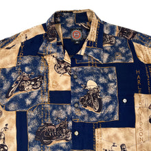 Load image into Gallery viewer, HARLEY DAVIDSON Made In USA Biker All-Over Print Viscose Shirt