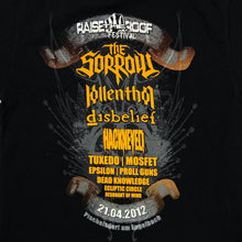Load image into Gallery viewer, RAISE THE ROOF FESTIVAL (2012) Heavy Metal Music Band Festival Lineup T-Shirt