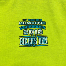 Load image into Gallery viewer, MILWAUKEE MOTORCYCLE WEEK “Biker’s Den” Souvenir Spellout Graphic T-Shirt