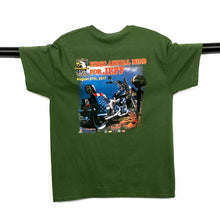 Load image into Gallery viewer, AIRBORNE Screaming Eagles “Ride For Jeff” Biker Souvenir Graphic Spellout T-Shirt