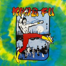Load image into Gallery viewer, Hanes “KUNG FU” Martial Arts Graphic Spellout Tie Dye T-Shirt