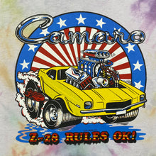 Load image into Gallery viewer, Bayside CAMARO (1975) “Z-28 Rules Ok!” Hot Rod Muscle Car Tie Dye T-Shirt